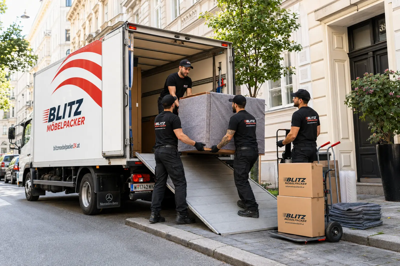 BlitzMöbelpacker24 Team bei der Umzugsplanung in Wien